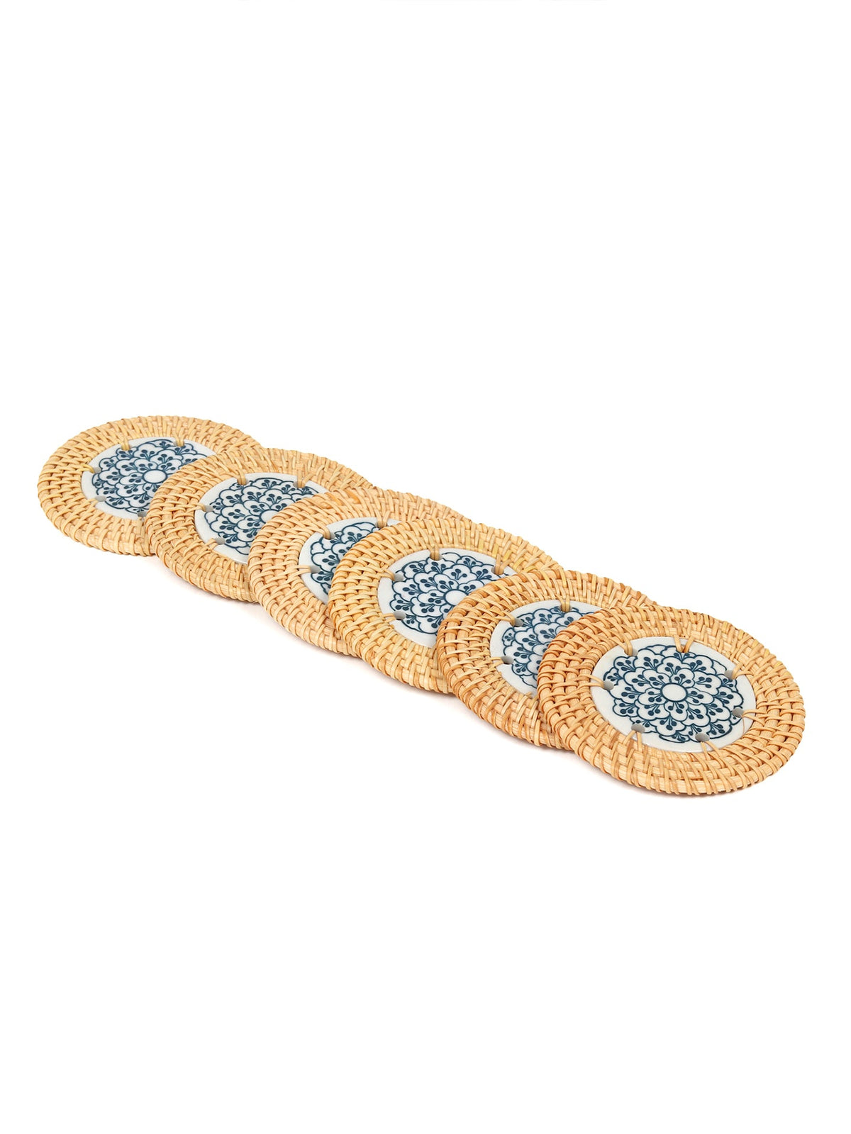 Handwoven Rattan Tea Coasters for Tabletop, Dining, and Beverage Protection