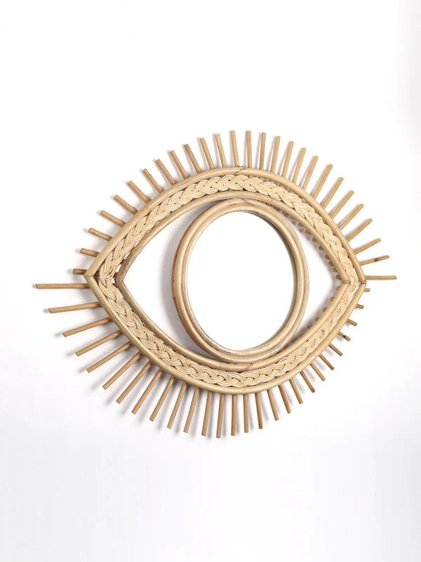 Eco-Friendly Rattan Wall Mirror Detailing for Stylish Interiors