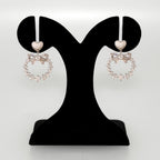 Silver Heart Wreath Dangler Earrings Nestasia