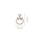 Silver Heart Wreath Dangler Earrings Nestasia