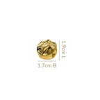Gold Meteor Dented Stud Earrings Nestasia