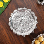 Floral Pooja Thali And Kalash Set 19cm Nestasia