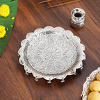Floral Pooja Thali And Kalash Set 19cm Nestasia