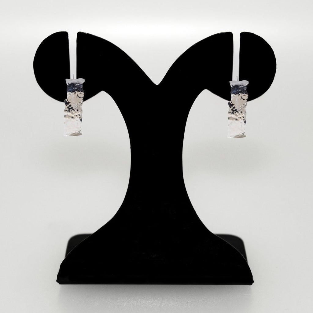 Silver Rippled Hoops Nestasia