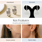 Silver Rippled Hoops Nestasia