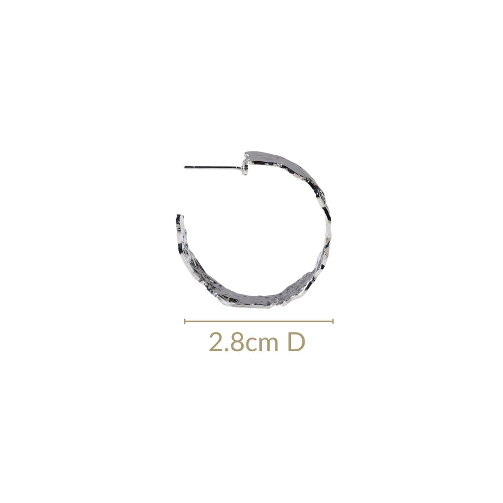 Silver Rippled Hoops Nestasia