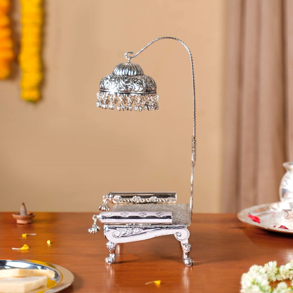 Silver Singhasan With Detachable Chatra Nestasia