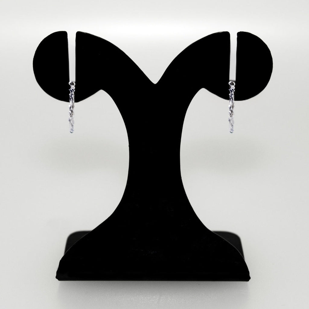 Silver Swirl Metallic Hoops Nestasia