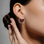 Silver Swirl Metallic Hoops Nestasia