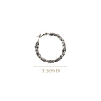 Silver Swirl Metallic Hoops Nestasia