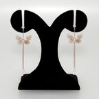 Single Flutter Tassel Silver Earrings Nestasia