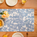 Slate Blue 6 Seater Pure Cotton Runner 185x35cm Nestasia