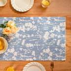 Slate Blue 6 Seater Pure Cotton Runner 185x35cm Nestasia