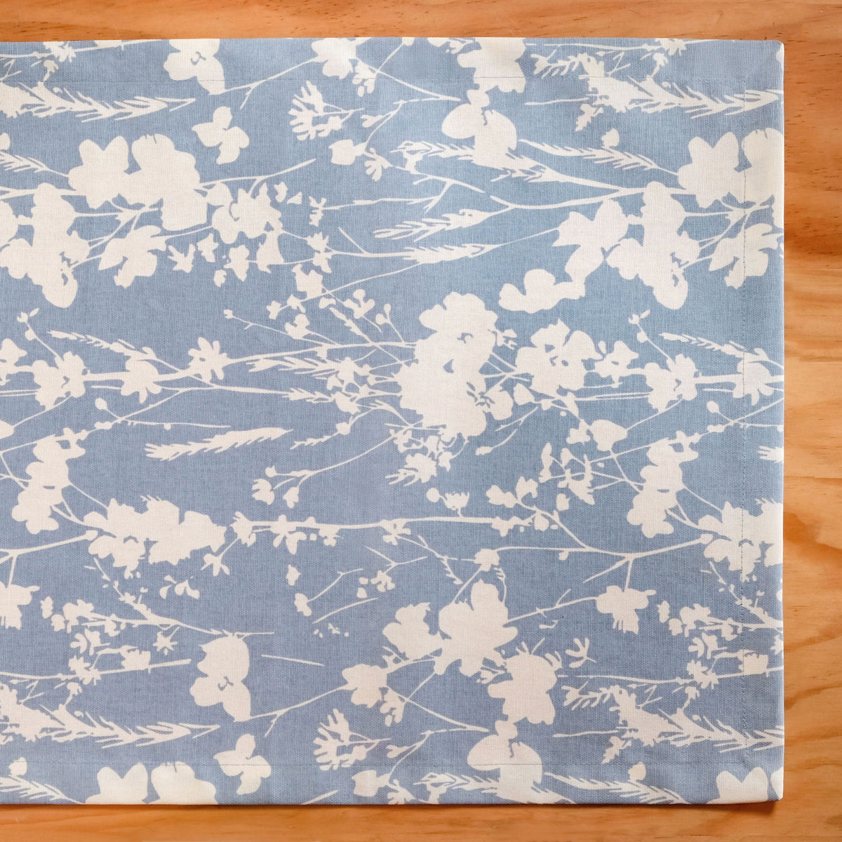 Slate Blue 6 Seater Pure Cotton Runner 185x35cm Nestasia