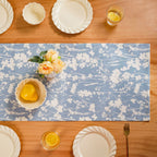 Slate Blue 8 Seater Pure Cotton Runner 264x35cm Nestasia