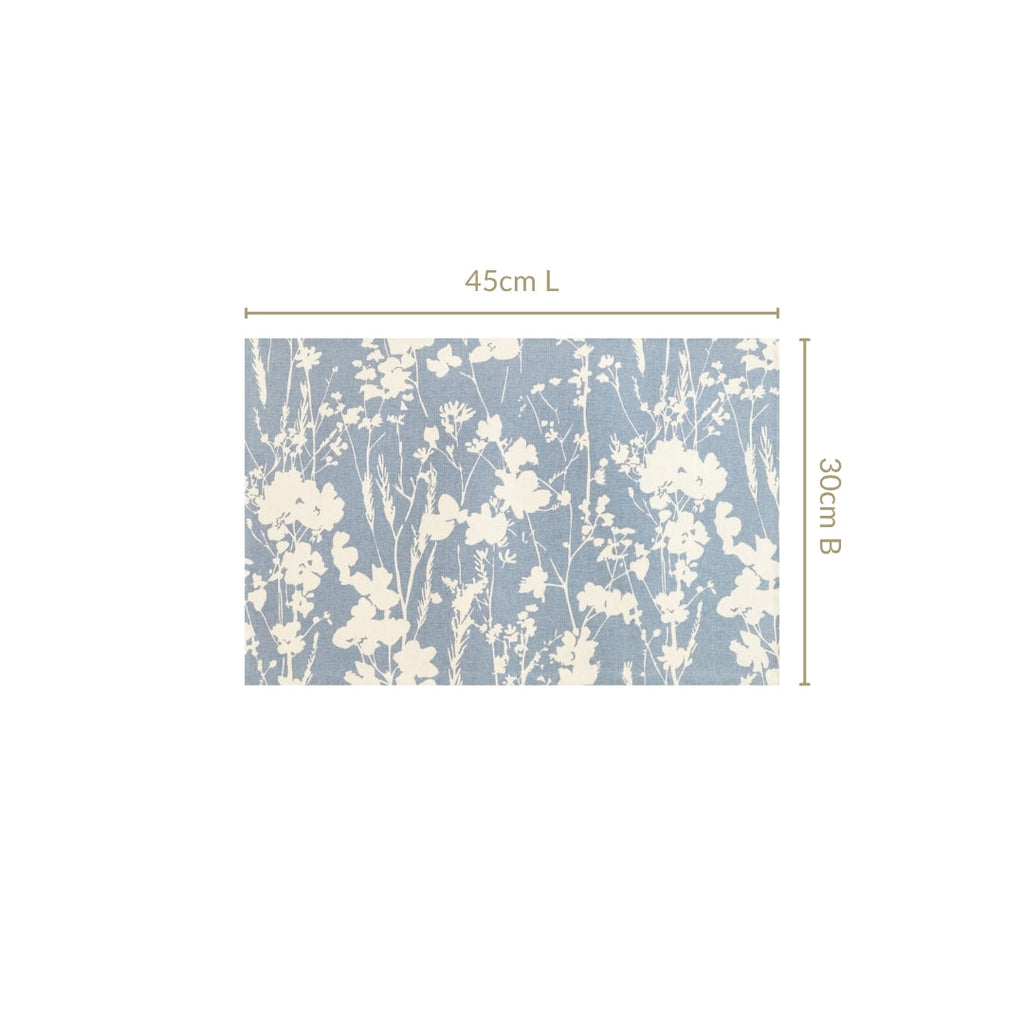 Slate Blue Cotton Placemat Set Of 6 Nestasia