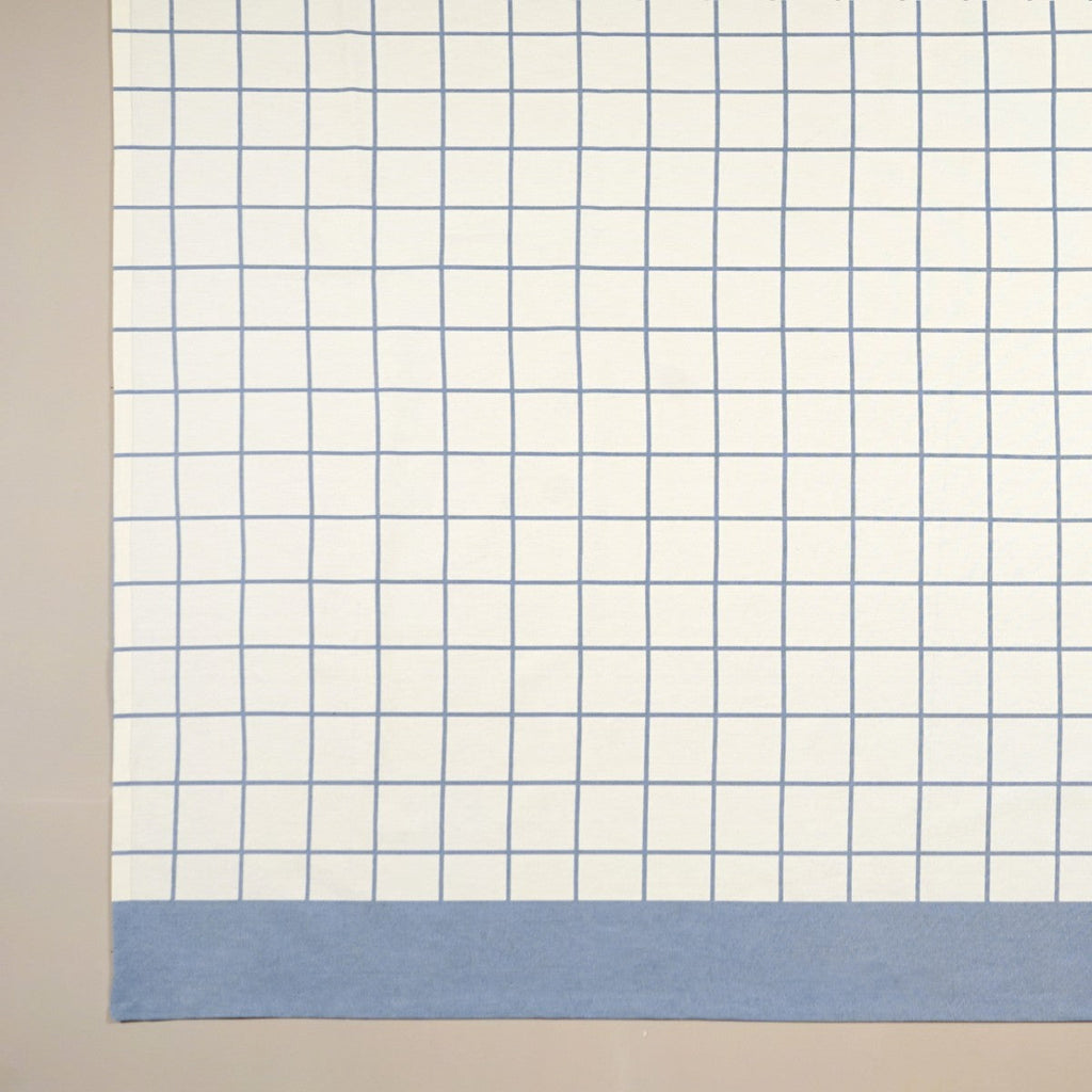 Slate Blue Pure Cotton 8 Seater Tablecloth 274x152cm Nestasia