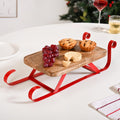 Wooden Sleigh Table Riser Serving Platter Nestasia