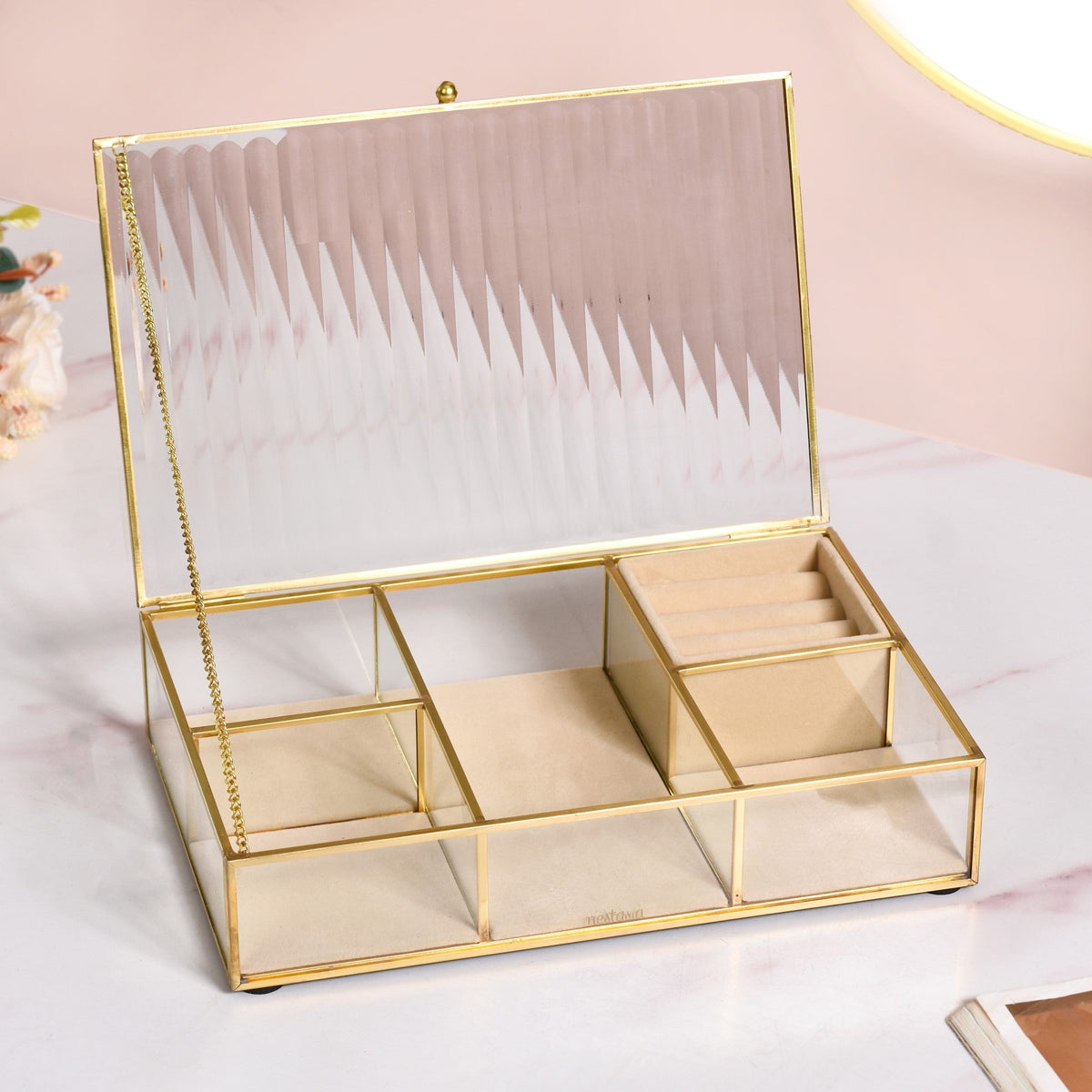 Luxury Jewellery Box With Velvet Base Nestasia