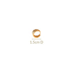 Sleek Textured Gold Hoop Earrings Nestasia