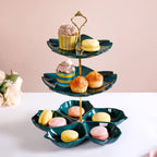 Teal Tantrum Flower 3-tier Snack Stand Nestasia