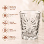 Snowflake Embossed Shot Glass Set Of 12 55ml Nestasia