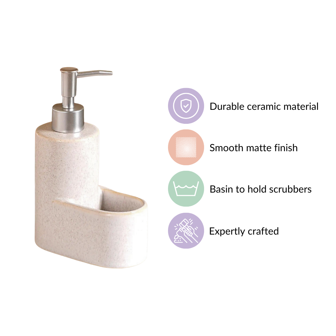 Ceramic Soap Dispenser With Stand Nestasia