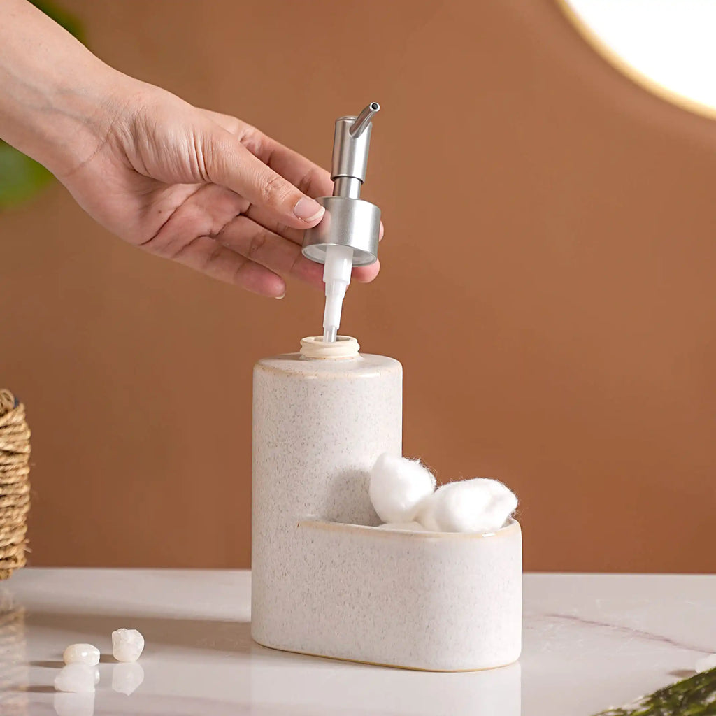 Ceramic Soap Dispenser With Stand Nestasia