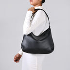 Black Soi Trendy Hobo Handbag Nestasia
