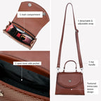 Soi Brown Handbag With Sling Strap Nestasia