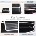 Soi Lattice Black Clutch Bag With Sling Nestasia