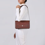 Soi Tresse Brown Sling Bag For Women Nestasia