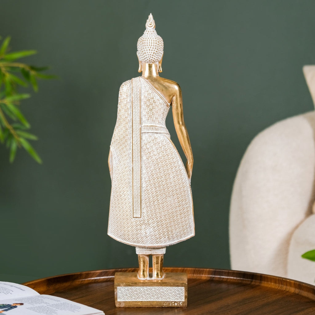 Gold Standing Buddha Decor Statue Large 16 Inch Nestasia