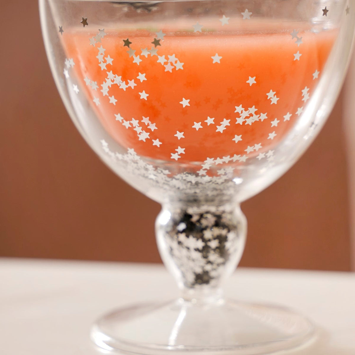 Shimmering Double Wall Stemmed Glass Goblet Set Of 2 250ml Nestasia