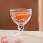 Shimmering Double Wall Stemmed Glass Goblet Set Of 2 250ml Nestasia