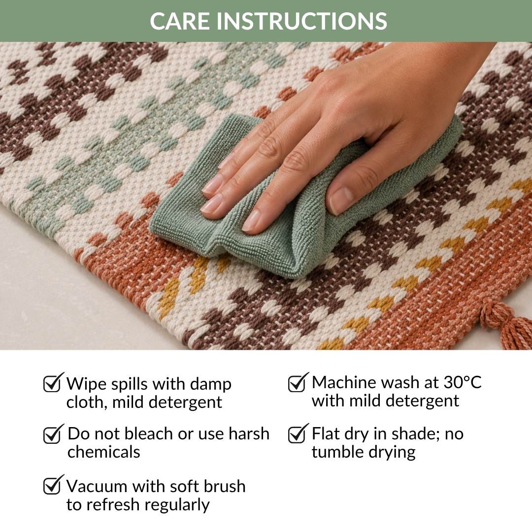 Spice Route Machine Washable Floor Runner 130x50cm Nestasia