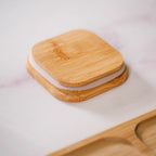 Set Of 3 Borosilicate Glass Snack Jars With Tray