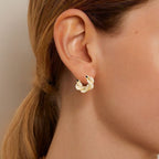 Spiral Glow Hoops Gold Nestasia