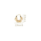 Spiral Glow Hoops Gold Nestasia