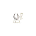 Spiral Glow Hoops Silver Nestasia
