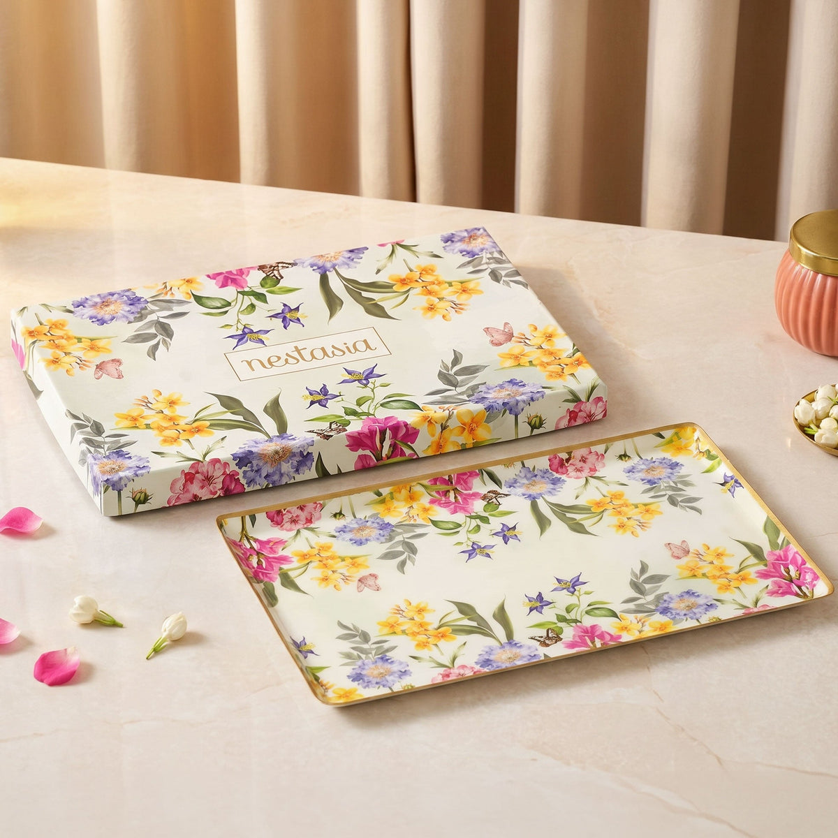 Spring Bloom Tray In Gift Box Nestasia