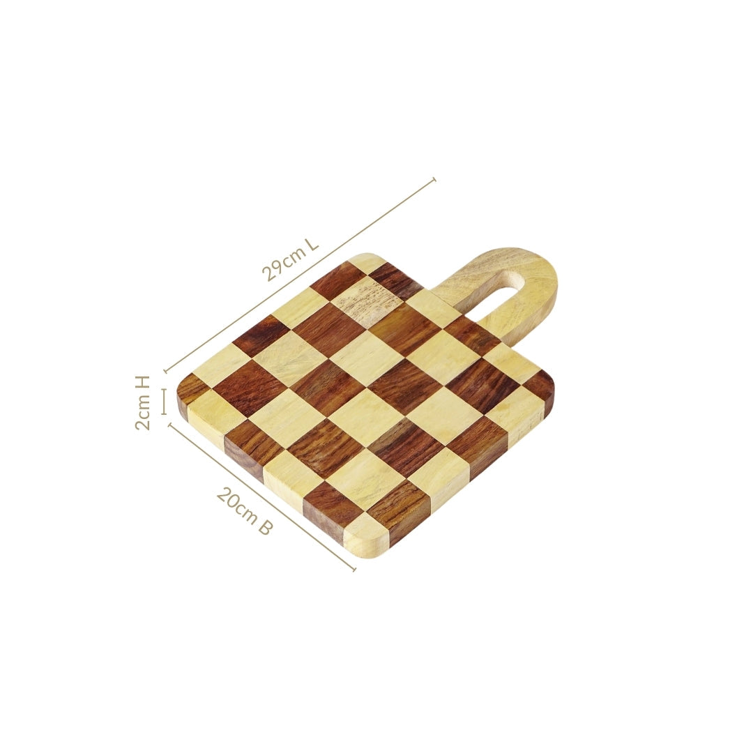 Atelier Checkered Serve And Slice Board Mini 29x20cm Nestasia