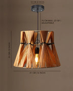 Stylish Raffia Pendant Light for Bedroom and Study Room