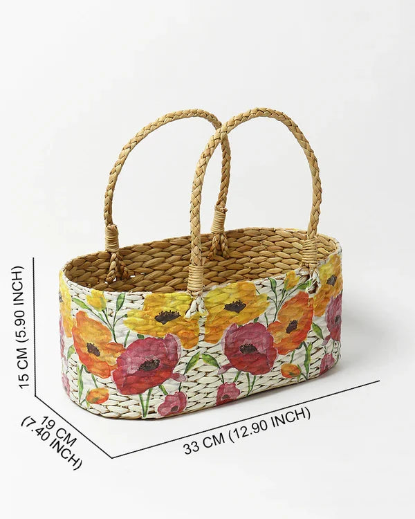 Seagrass Storage Organizer Basket for Gifts, Fruits, and Everyday Home Use