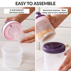 Stacko Salad Box With Dressing Cup And Spoon Purple 1020ml Nestasia