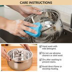 Stainless Steel Insulated Casserole With Glass Lid 2000ml Nestasia