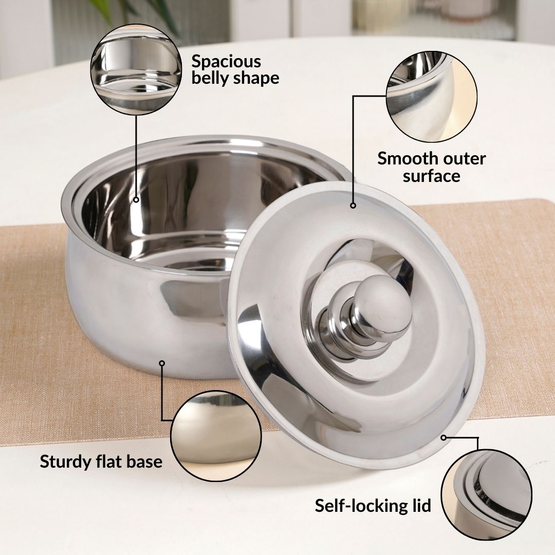 Stainless Steel Rice And Roti Casserole 3000ml Nestasia