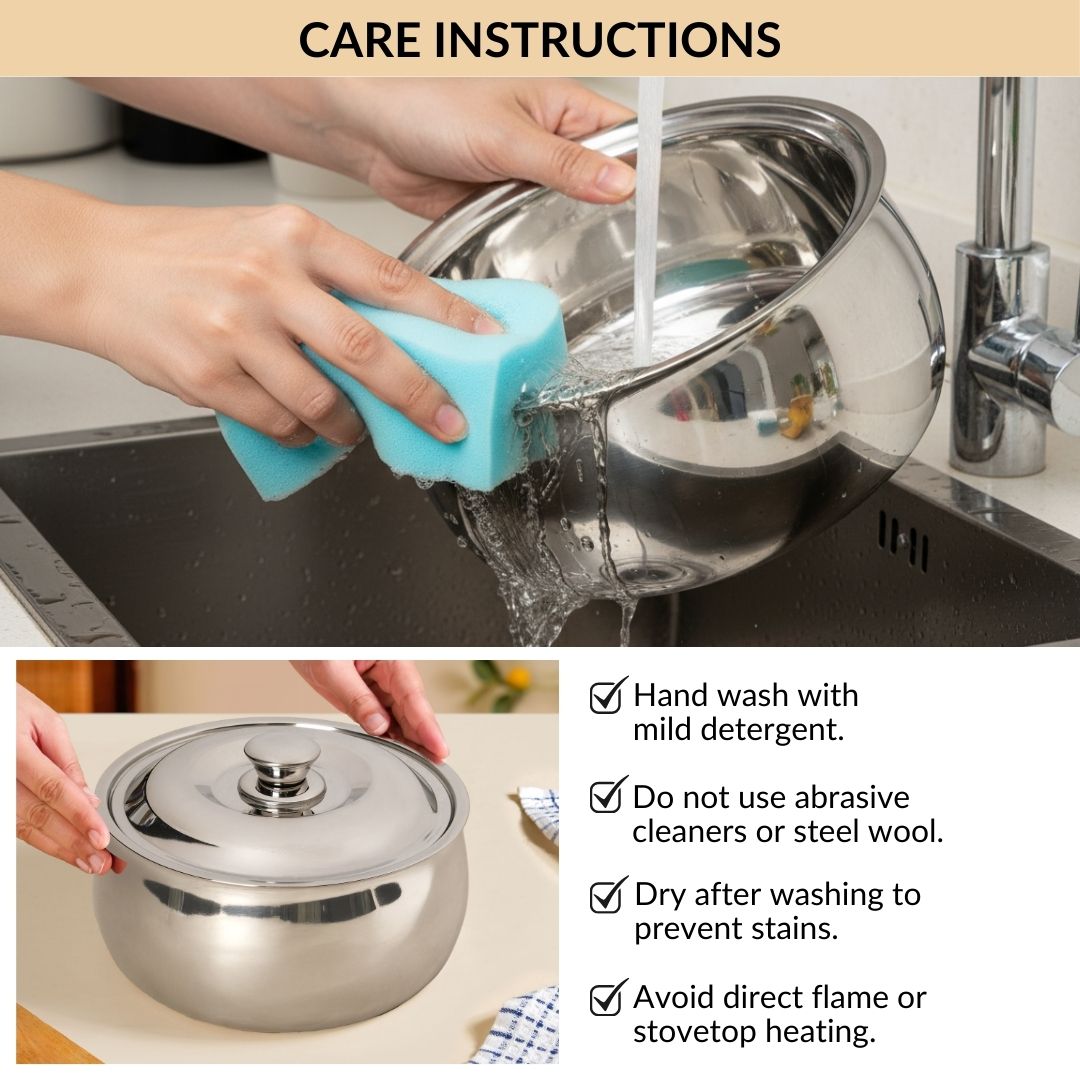 Stainless Steel Rice And Roti Casserole 3000ml Nestasia