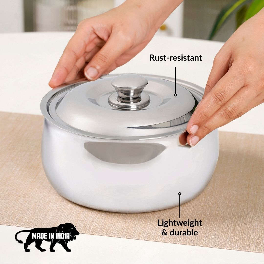Stainless Steel Rice And Roti Casserole 3000ml Nestasia