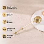 Aroma Stainless Steel Tea Infuser With Push Handle 11x6cm Nestasia